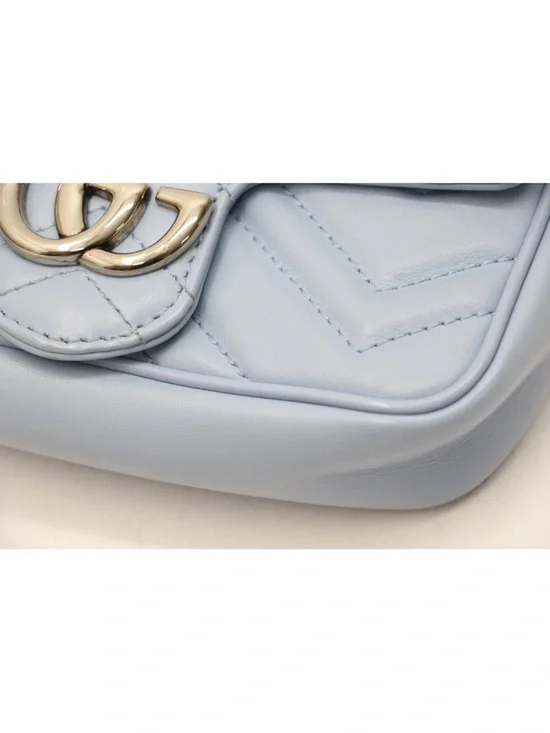 Gucci Calfskin Matelasse Super Mini GG Marmont Shoulder Bag - Picture 5 of 9